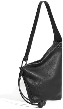 Hobo Bags for Women, Genuine Leather Tote Bag, Slouchy Shoulder Purse, Crossbody Bags for Everyda... | Amazon (US)