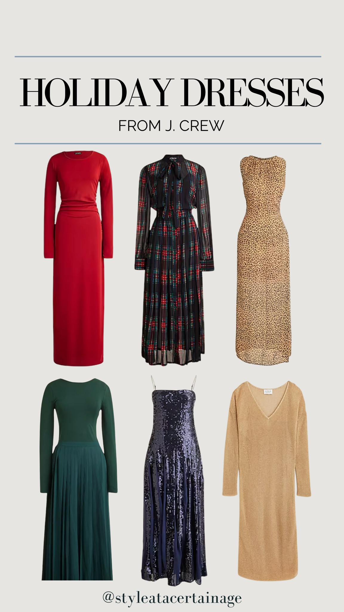 Holiday dresses from J. Crew that I’m loving ✨