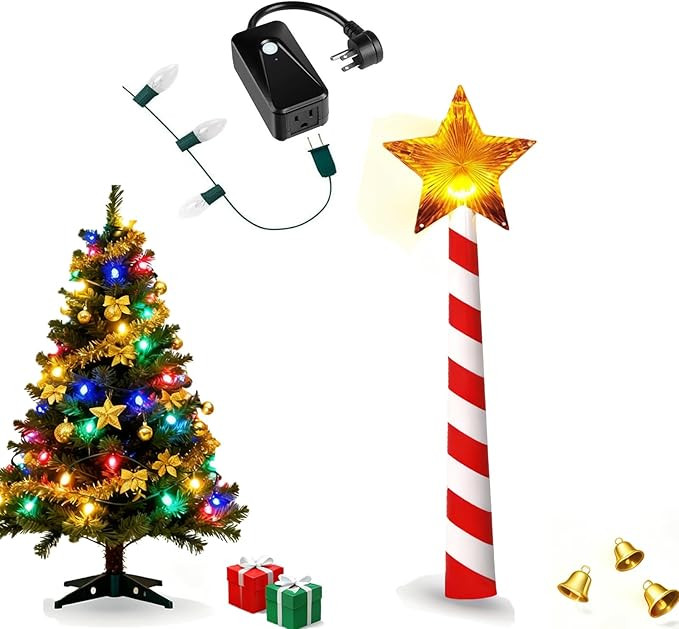 Christmas Tree Light Wand, Magic Wand Christmas Tree Light, Wireless Remote Control Outlet for Ch... | Amazon (US)