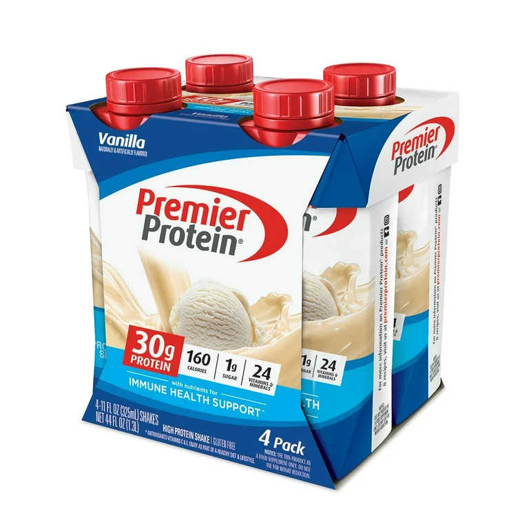 Premier Protein Shake, Vanilla, 30g Protein, 11 fl oz, 4 Ct | Walmart (US)