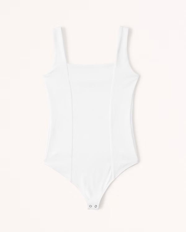 Seamed Squareneck Bodysuit | Abercrombie & Fitch (US)