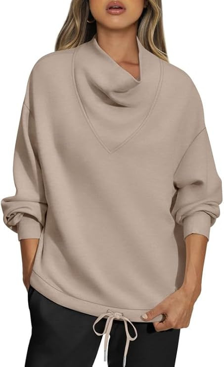 Womens Oversized Sweatshirts Turtleneck Pullover Y2k Cute Trendy Hoodies Teen Girl Preppy Winter ... | Amazon (US)