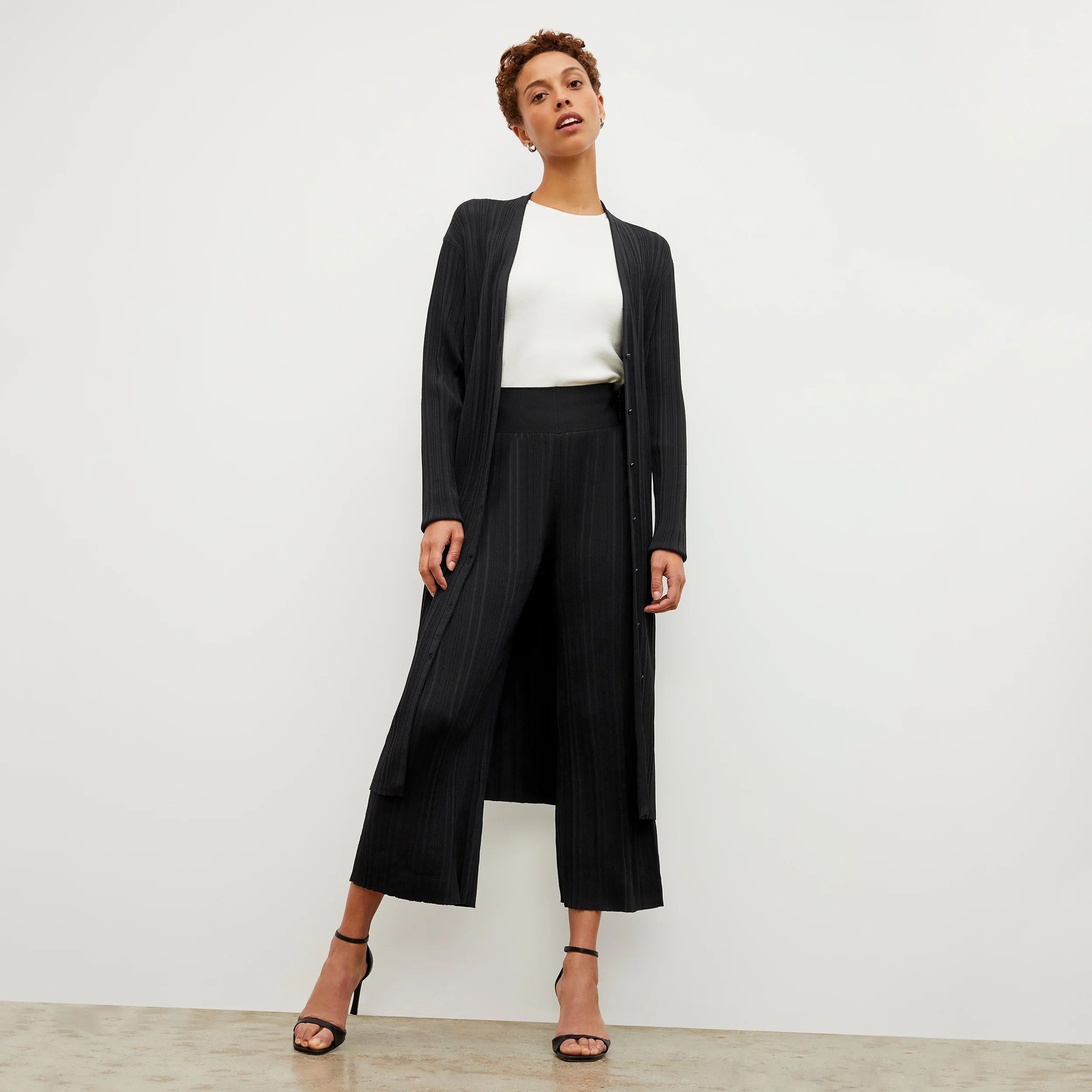 Marijane Pant - Textured Knit :: Black | MM LaFleur