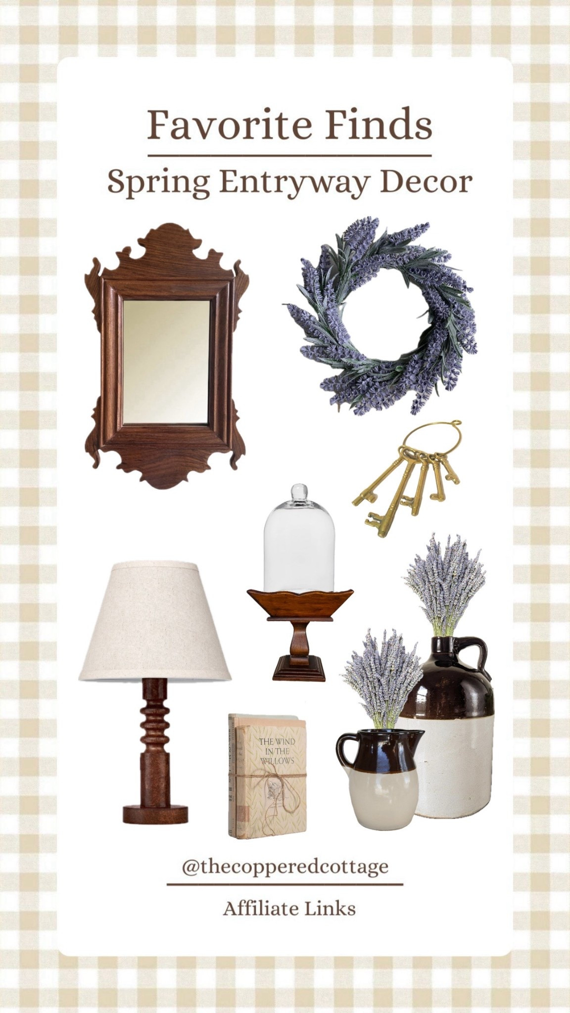 Spring EntryWay Decor
Spring/spring decor/spring home decor/mirror/lamp/wreath/cloche/book/crock/stoneware crock/keys/brass/dried floral/floral/flowers/etsy/target/hearth and hand/threshold/farmhouse/cottage/lavender

#LTKFindsUnder50 #LTKSeasonal #LTKHome