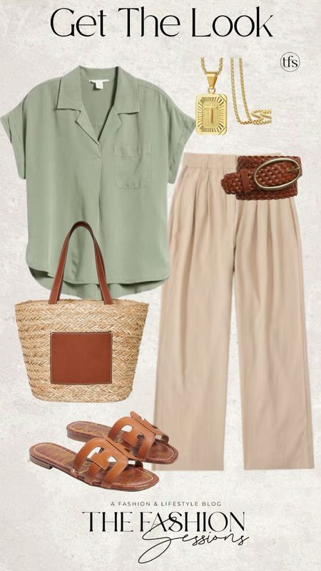 Summer Outfit | Summer 2023 | Linen Pant | Woven Bag | 

#LTKunder100 #LTKstyletip