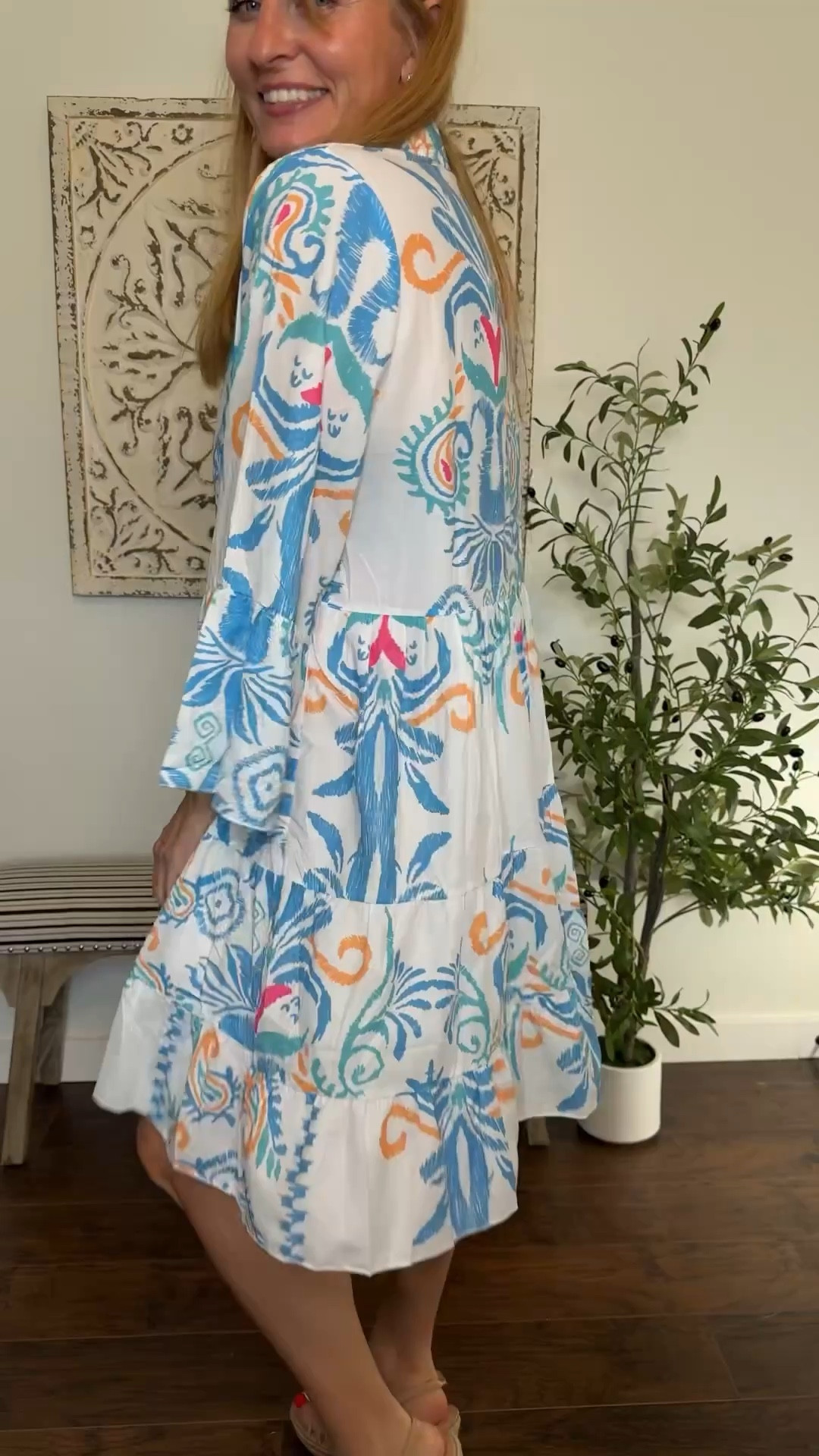 f you love a spring dress that feels polished but still easy, this one is so good. The print makes a statement, the long sleeves add a little coverage, and the fit feels perfect for those in-between spring days when mornings are cooler but you still want something fresh and feminine. Great for brunch, showers, church, vacation, and spring events.
Check the links for the easiest way to find this look and shop it while it’s still available.
#printed dress #springfashion #eventdress #vacationstyle #dressfinds

#LTKSeasonal #LTKOver40 #LTKPetite