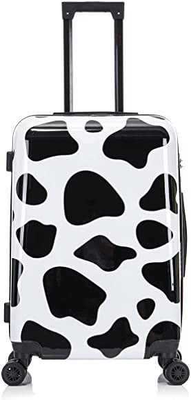 InUSA Cow Printed Luggage with Spinner Wheels | Durable Lightweight Hardside Suitcase, Travel bag... | Amazon (US)