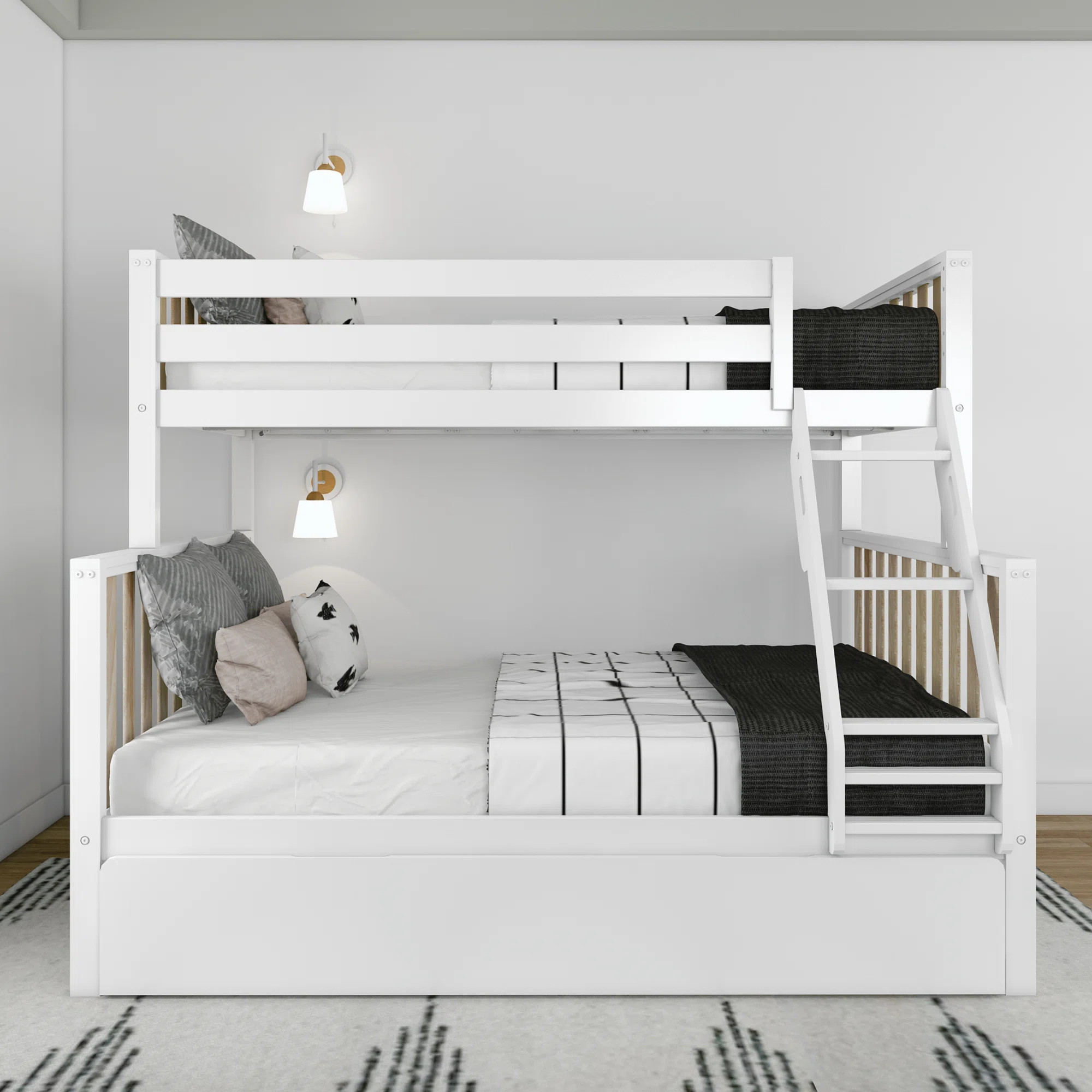 Brubaker Kids Twin Over Full Bunk Bed with Trundle | Wayfair North America