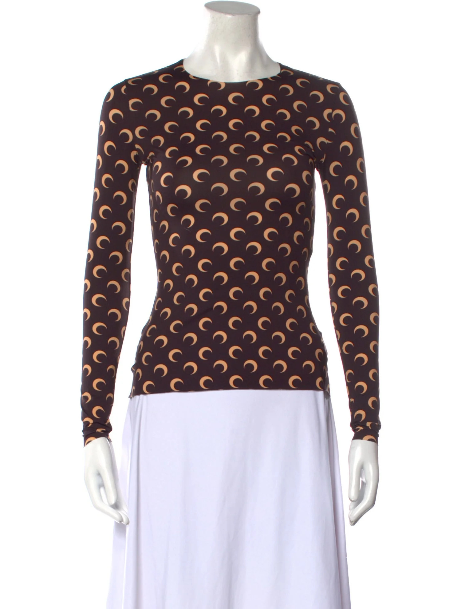 Printed Crew Neck Top | The RealReal