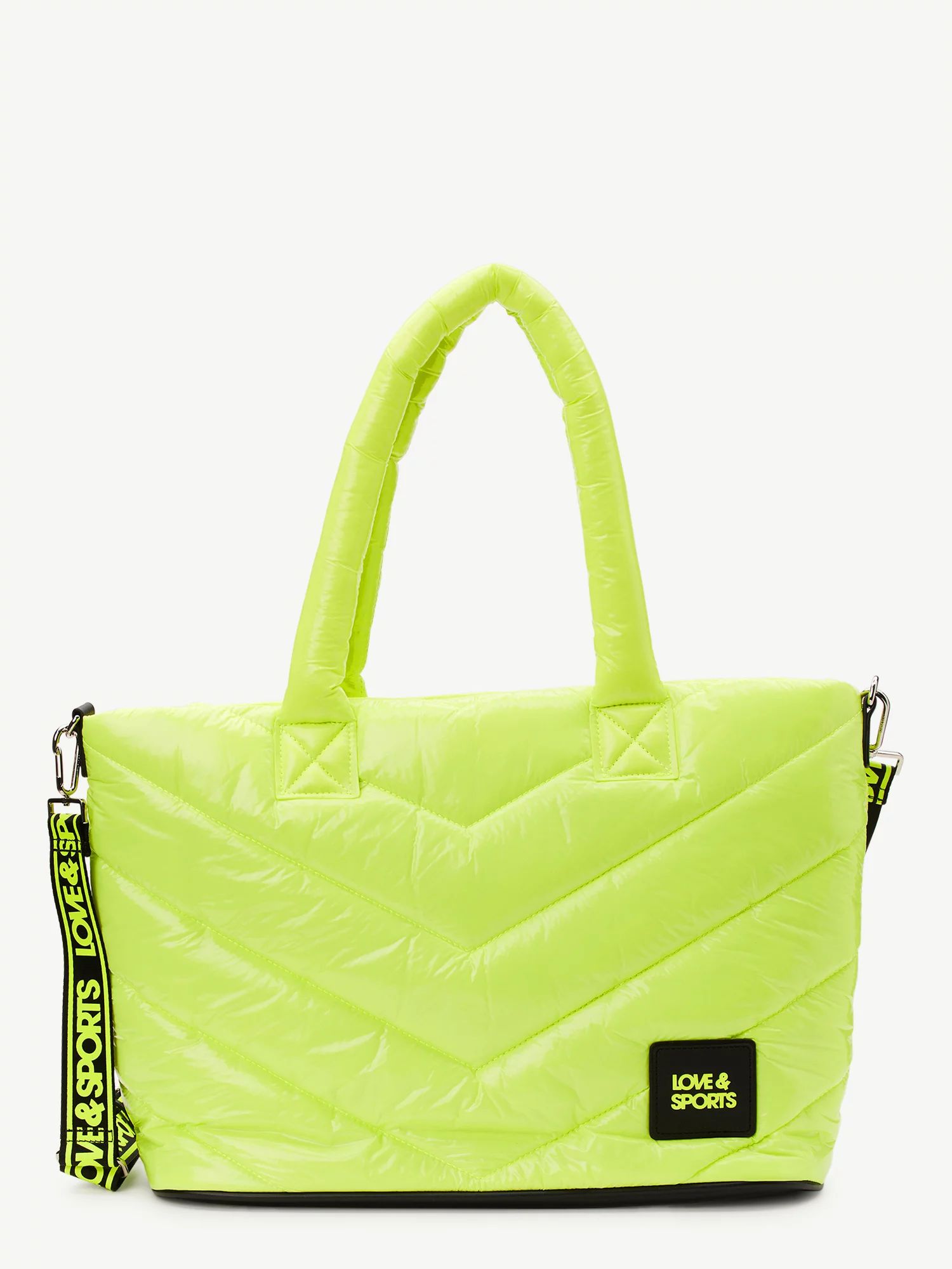 Love & Sports Women's Olivia Large Tote Bag, Orbit Yellow | Walmart (US)