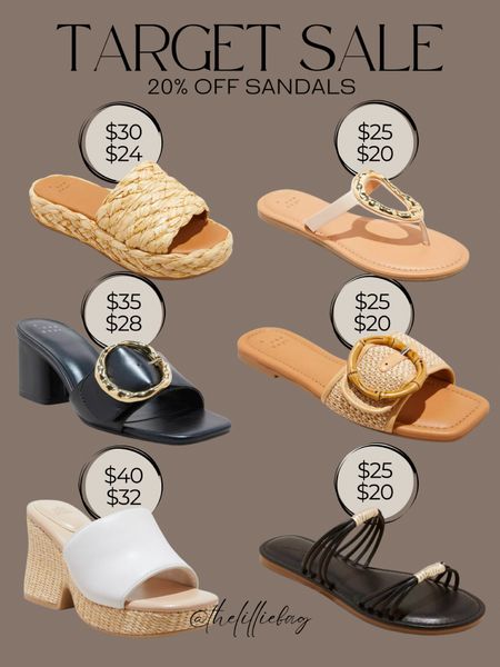 Target 20% off sandals including new arrivals!✨ 

Sandals. Target find. Target sale. Summer outfit.

#LTKstyletip #LTKfindsunder50 #LTKsalealert