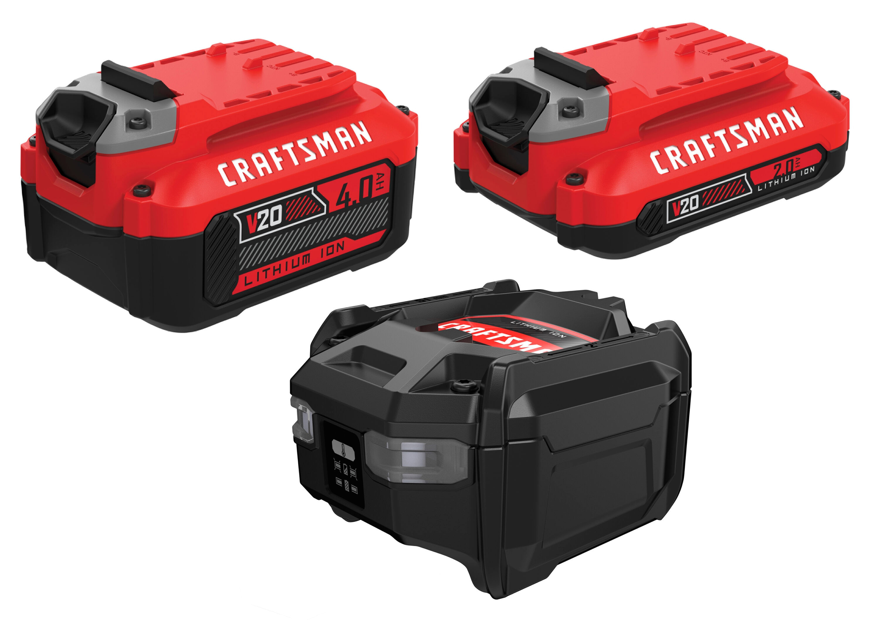 CRAFTSMAN V20 20 -Volt 2 -Pack Battery and Charger ( 4 Ah 2 Ah Lithium-ion ) | CMCB204-CKVA | Lowe's