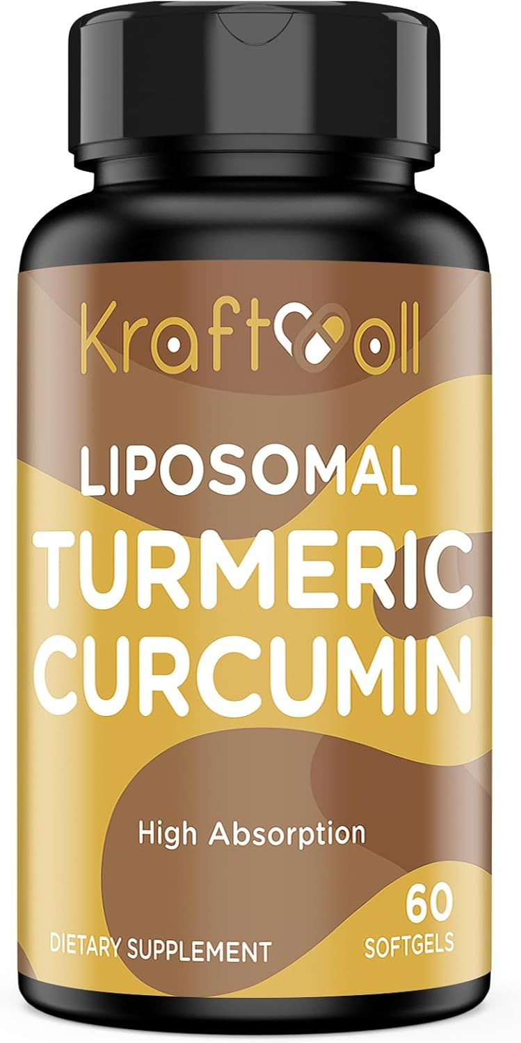 Liposomal Turmeric Curcumin Supplement 2200 mg with Black Pepper Extract 15 mg for High Absorption and Joint Function, 60 Softgels for Adults | Amazon (US)