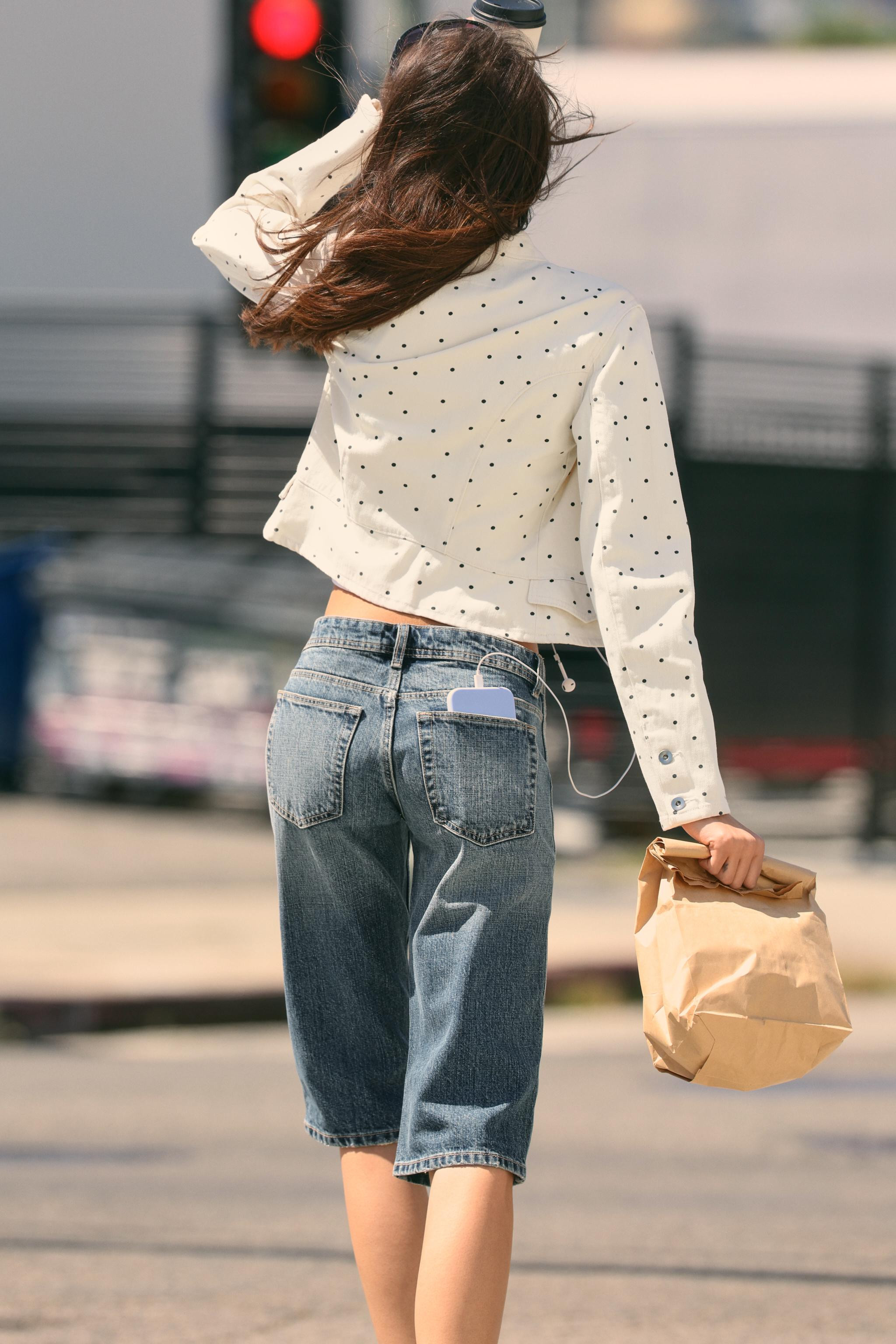 FITTED POLKA DOT JACKET | Zara UK