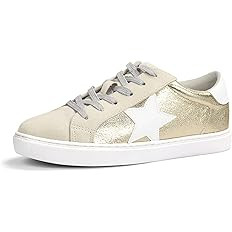 PARTY Women's Fashion Star Sneaker Lace Up Low Top Comfortable Cushioned Walking Shoes | Amazon (US)