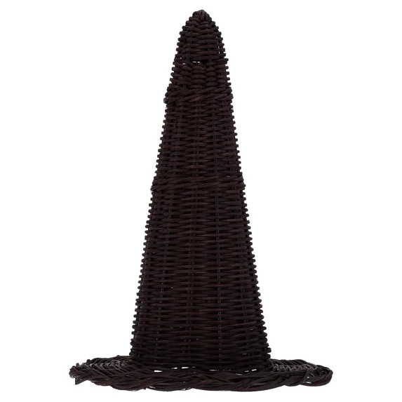My Texas House Rattan Witch Hat Tabletop Decoration, Black, 11.6" | Walmart (US)