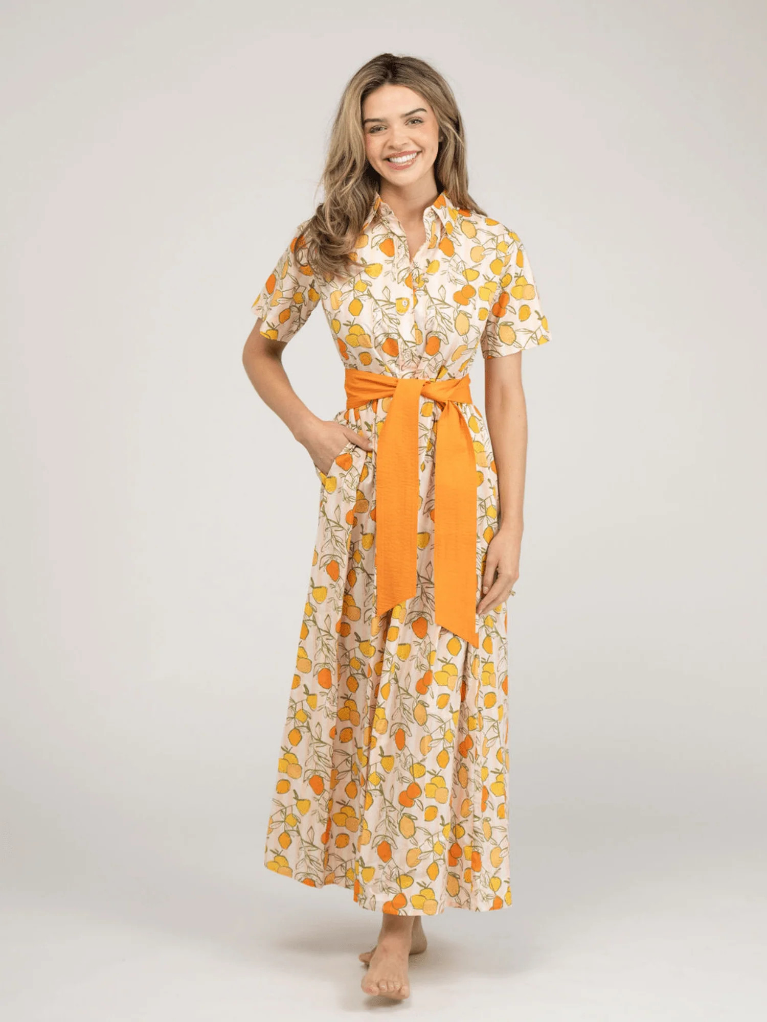 The Elle Maxi Dress | Clementine Citrus | Beau & Ro