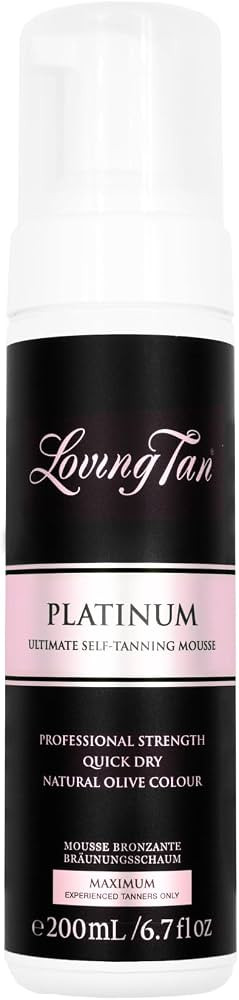 Loving Tan Platinum Self Tanning Mousse, Dark - Streak Free, Natural Looking, Professional Qualit... | Amazon (US)