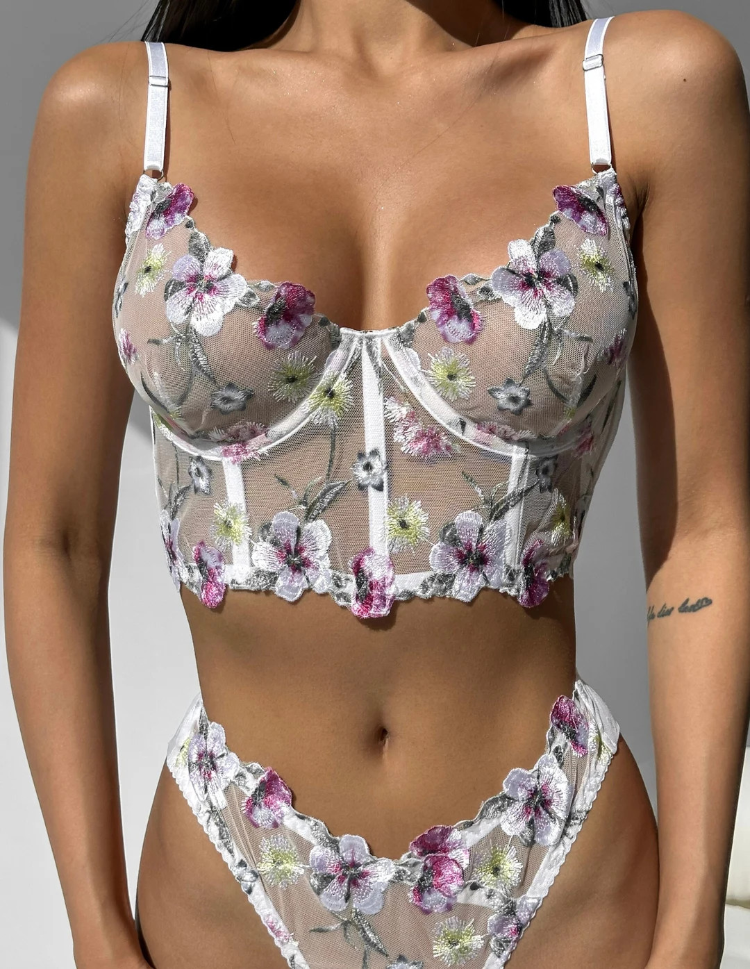 Bridal Lingerie Set, Lingerie Set, Lace Babydoll, Embroidered Lingerie, Floral Lingerie, Wedding ... | Etsy (US)