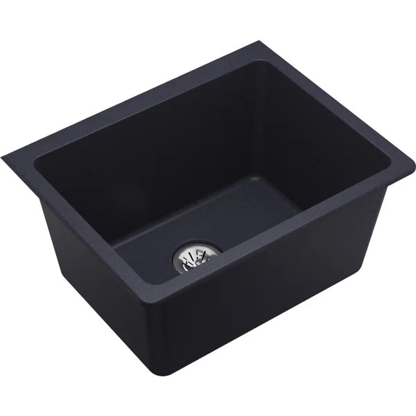 Quartz Classic 25" x 18-1/2" x 11-13/16" Undermount Kitchen Sink with Basket strainer | Wayfair North America