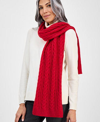 Style & Co Women's Solid Cable Knit Scarf, Macy's Exclusive  - Macy's | Macy's