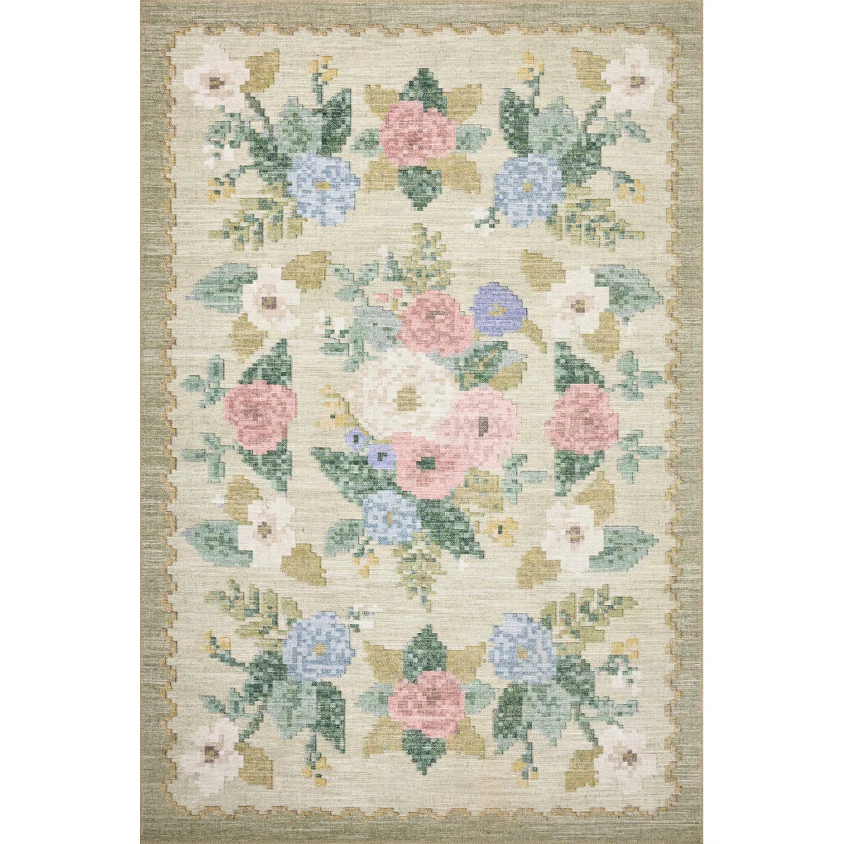 Rifle Paper Co. x Loloi Rosa Cream Area Rug & Reviews | Wayfair | Wayfair North America