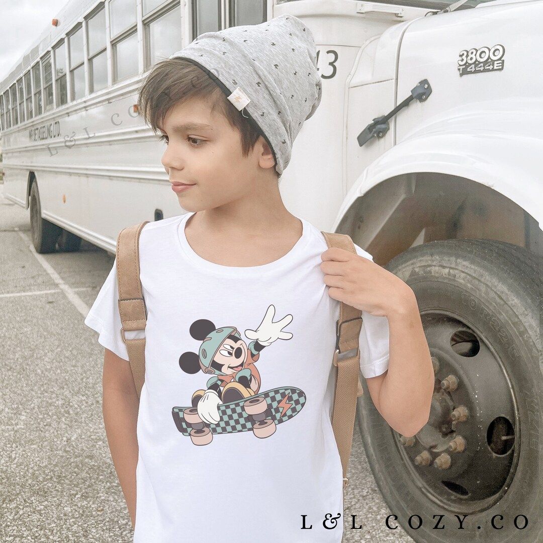 Kids Mickey Shirt - kids Disney Shirt - Mickey checkered - retro Disneyworld shirt | Etsy (US)