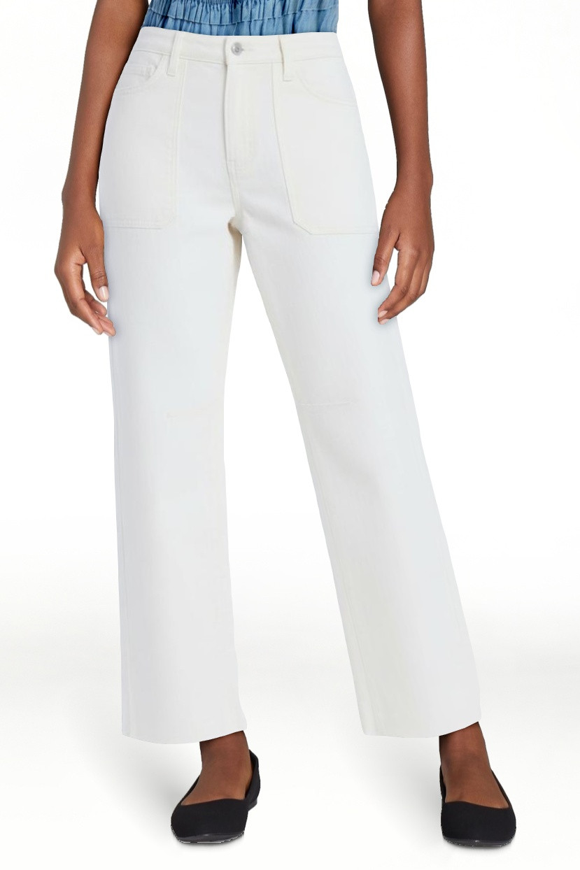 Free Assembly Women's Cropped Carpenter Barrel Jeans, 27" Inseam, Sizes 0-20 | Walmart (US)