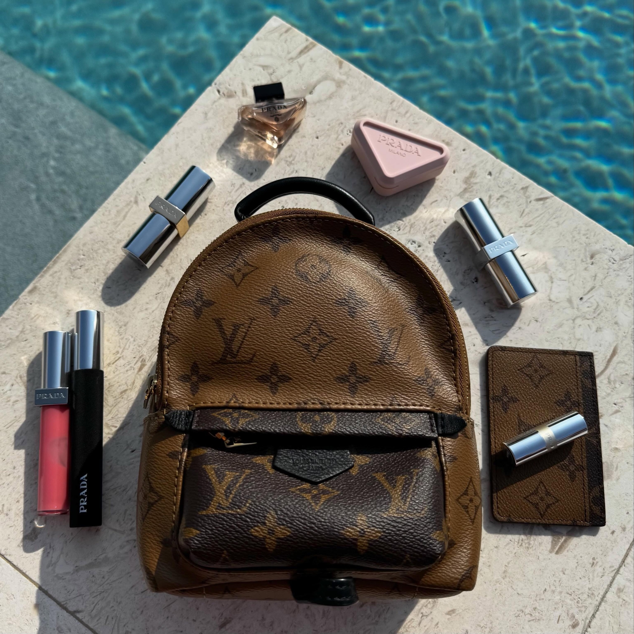 reverse monogram meets Prada 🤎✨👠

follow and save for beauty + handbag inspiration ✨

Prada, Prada beauty, Prada blush, Bag addict, bag collection, , Louis Vuitton Handbag Collection, LV, monogram, pink, soft girl aesthetic, Louis Vuitton, bag lover, WIMB, it girl, aesthetic, pink, luxury handbags, handbag collection, what’s in my bag, bag essentials 
@pradabeauty 

#louisvuitton #beautylover #flatlay #lvaddict #purse
