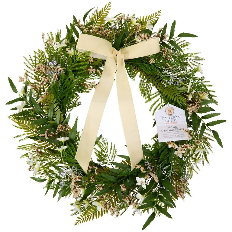 Easter Greenery Wreath, 20 in, by My Texas House | Walmart (US)