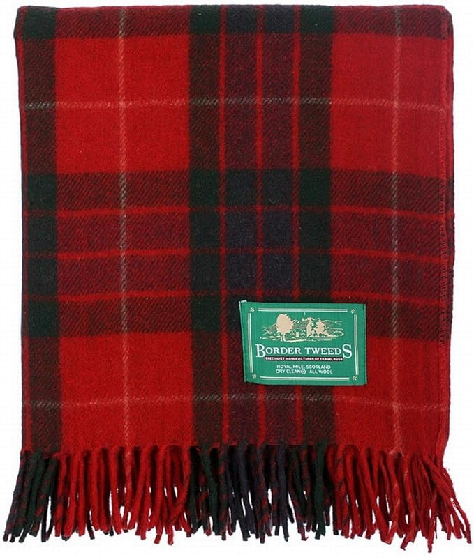The Scotland Kilt Company Picnic Rug Scottish Tartan Throw in Fraser Red - Warm 100% Wool Travel ... | Amazon (US)