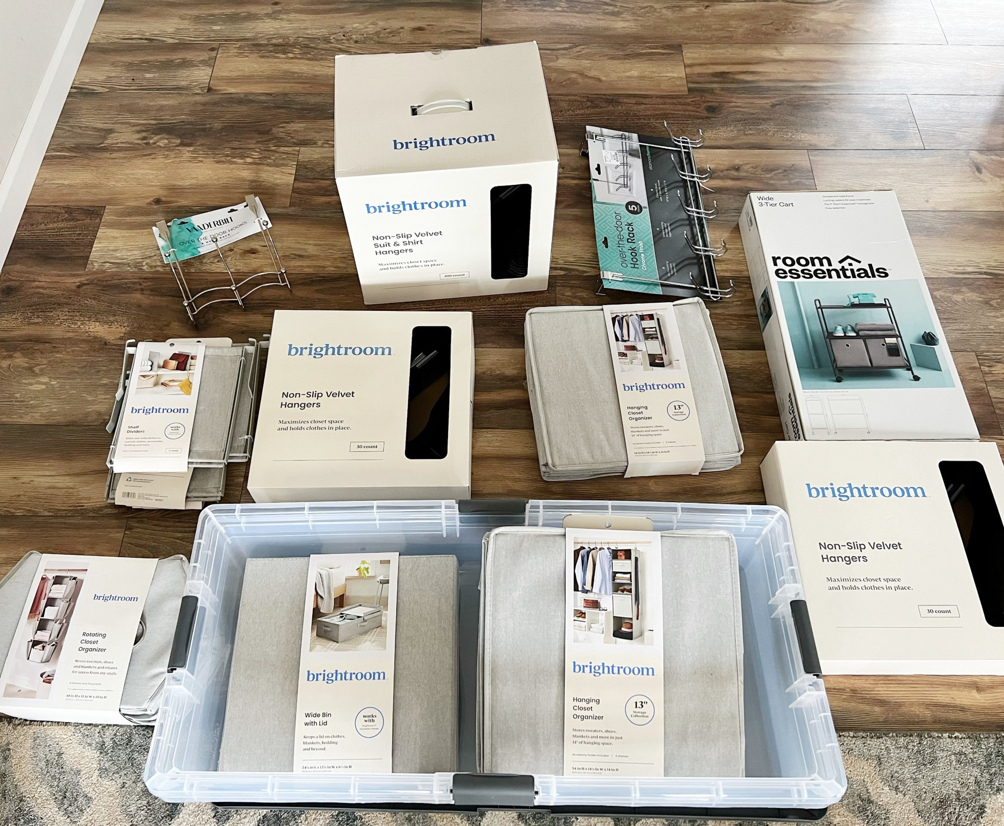 Prepping for a closet project with some my favorite Target organizing products! 