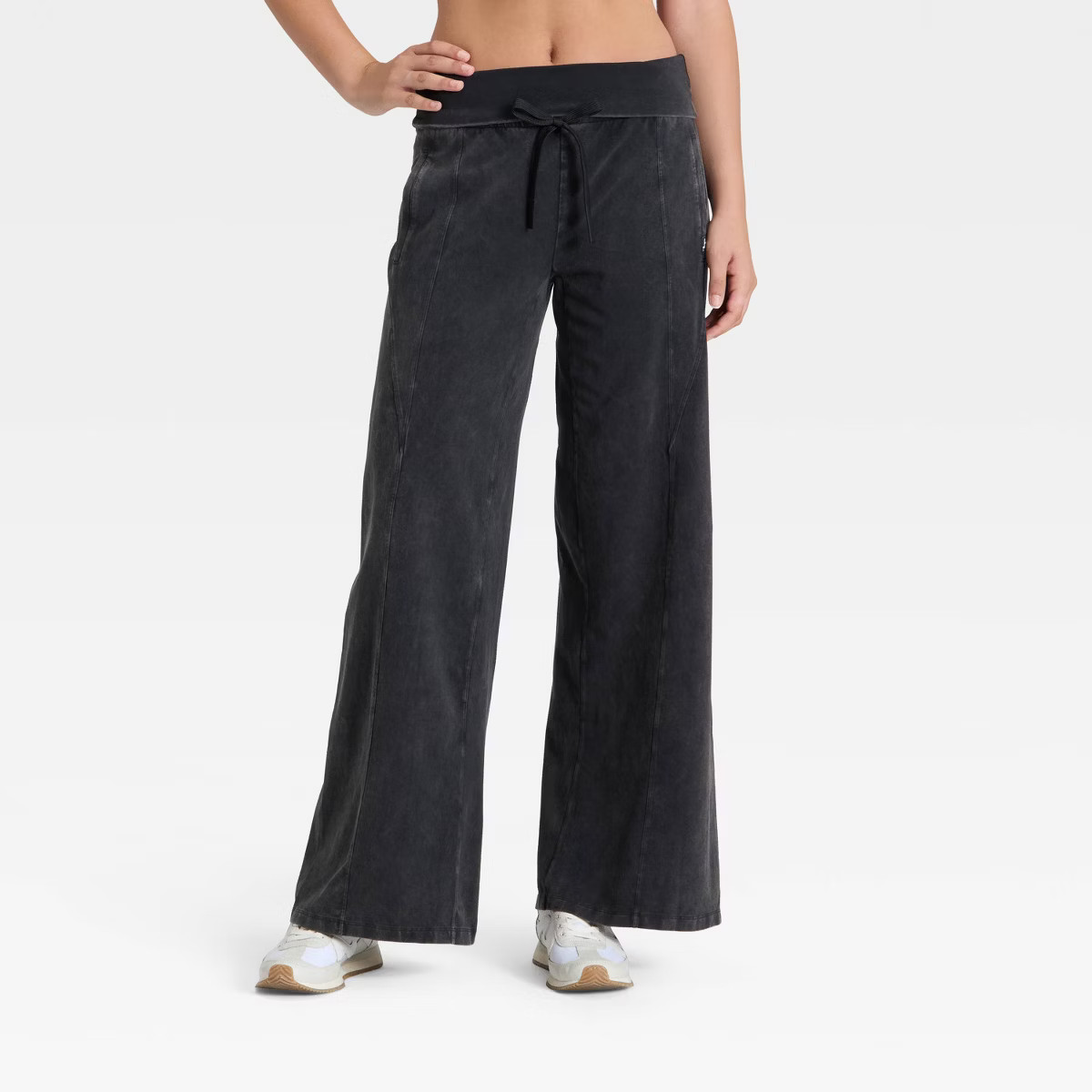 Women's Mid-Rise Foldover Wide Leg Pants - JoyLab™ | Target