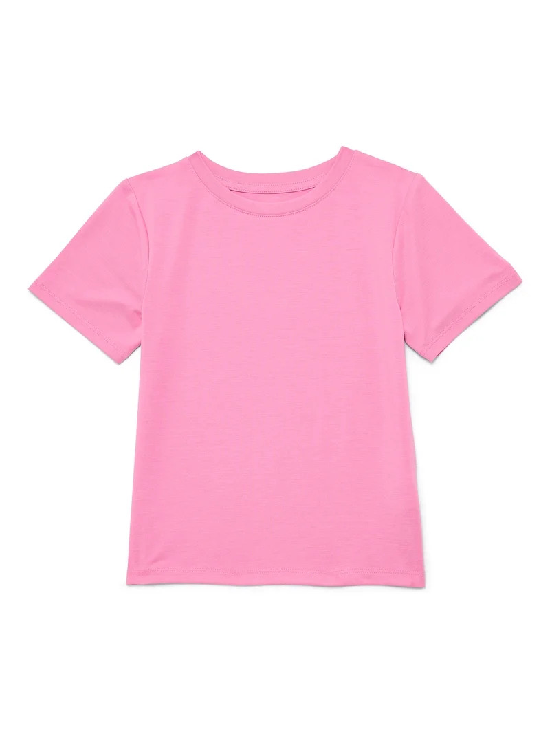 Athletic Works Girls Active Tee with Short Sleeves, Sizes 4-18 & Plus | Walmart (US)