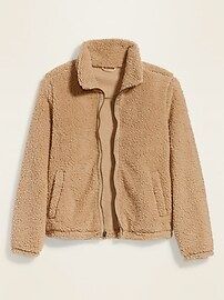 Cozy Sherpa Zip-Front Jacket for Women | Old Navy (US)
