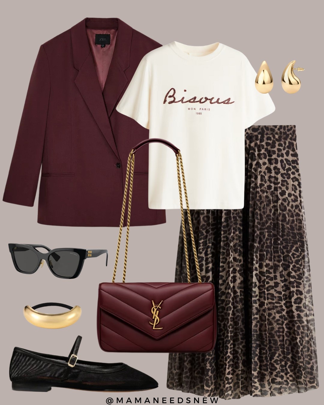 A spring outfit with a blazer, graphic tshirt, leopard maxi skirt, shoulder bag & Maryjane flats ♥️

#LTKSpringSale #LTKStyleTip #LTKSaleAlert