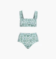The Teagan Bikini Set - Green Palm Ikat | Hill House Home US