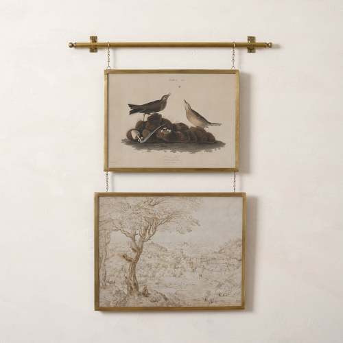Colleen Brass Rail Double Picture Frame | Magnolia