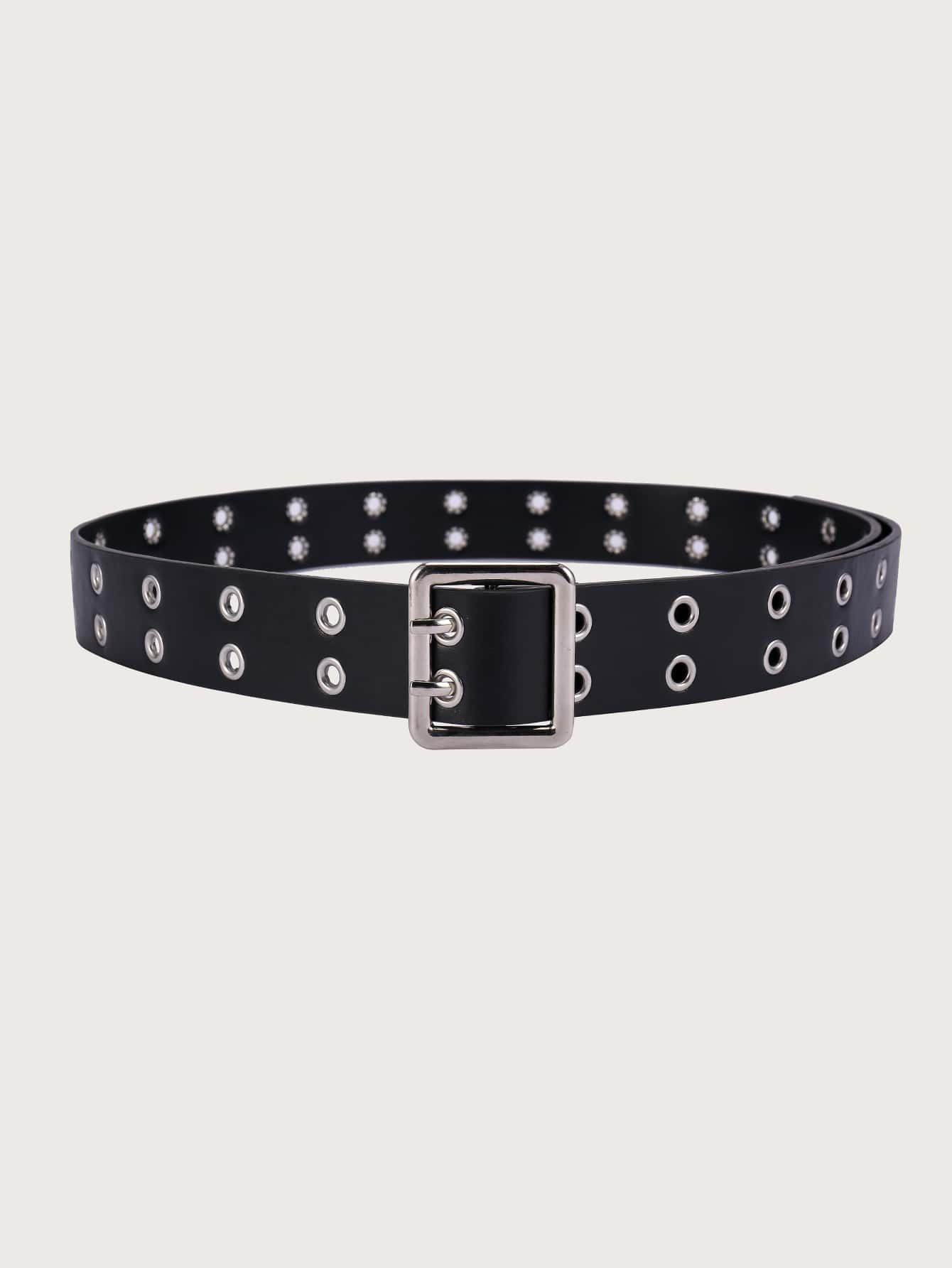 Eyelet Decor Metal Buckle Belt | SHEIN