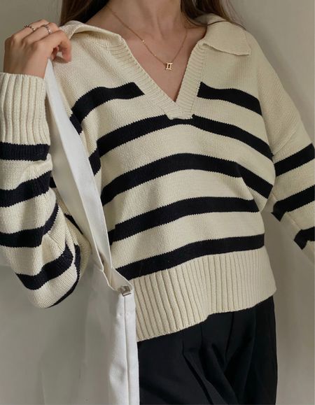 Striped sweater for fall🖤 #fallfashion

#LTKSeasonal #LTKunder50 #LTKstyletip