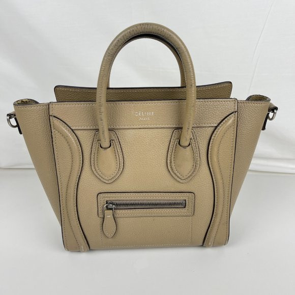 Celine Nano Luggage Beige Leather Tote - Authenticity Certified | Poshmark