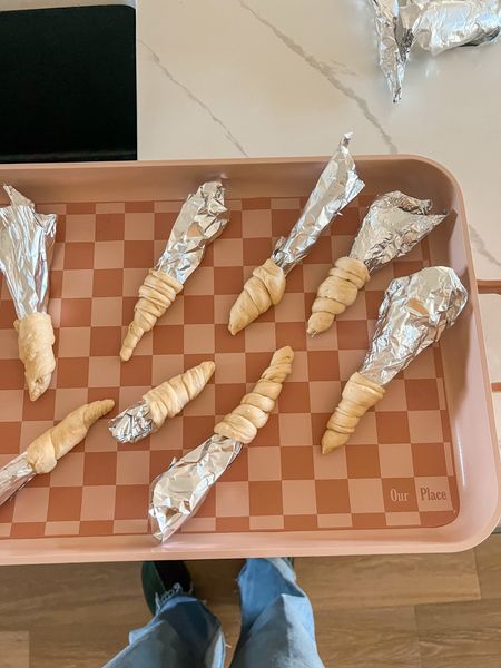 Carrot crescent rolls in the making! This is my favorite silicon baking mat and pan for easy non/stick clean up! Get ready to host with the most with the least clean up! 

Kitchen, home interiors, kitchenware 

#LTKstyletip #LTKhome #LTKparties