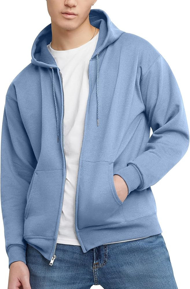 Hanes, Ecosmart Fleece Full-zip Hoodie for Men, Hooded Sweatshirt | Amazon (US)