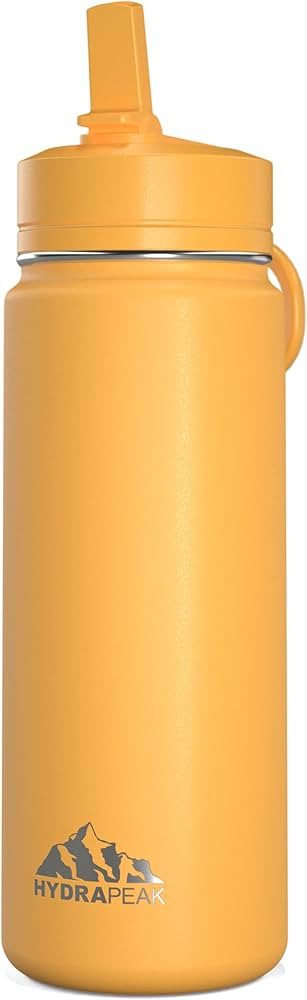 Hydrapeak Mini 20oz Kids Water Bottle with Straw Lid, Stainless Steel Double Wall Insulated Water... | Amazon (US)