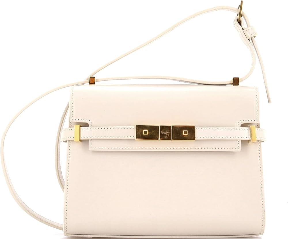 Amazon.com: Saint Laurent, Pre-Loved Manhattan Shoulder Bag Leather Mini, Neutral : Amazon Luxury | Amazon (US)
