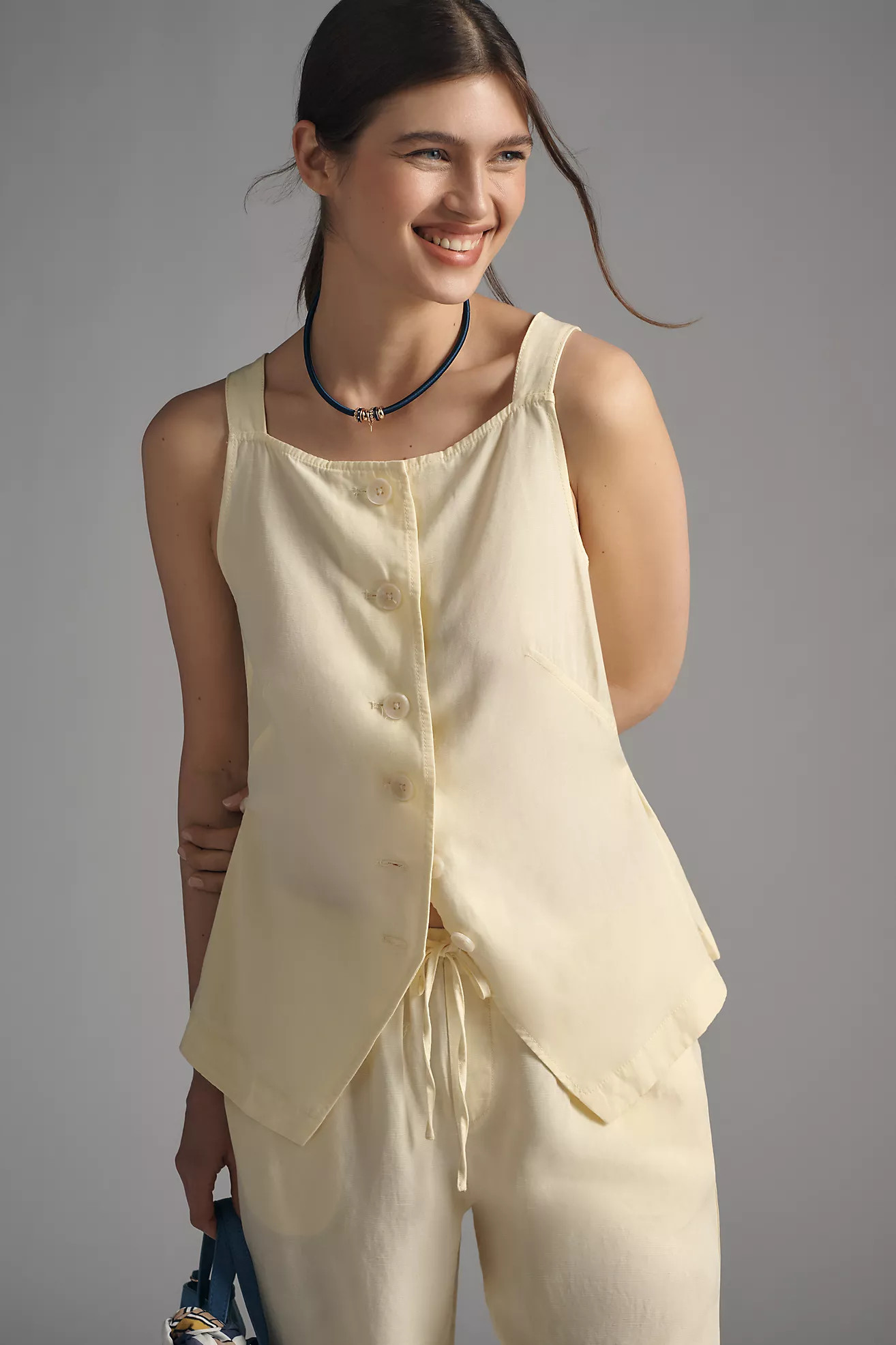 Maeve Longline Vest Top | Anthropologie (US)