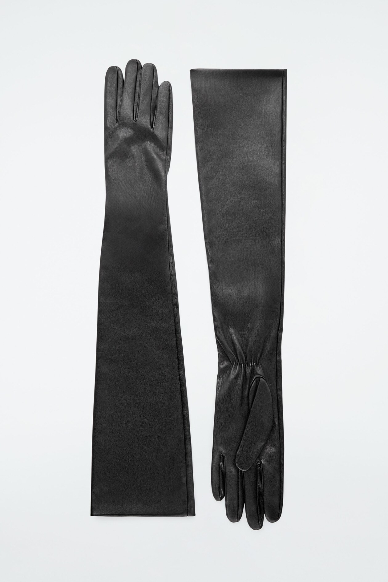 LONG LEATHER GLOVES - BLACK | COS (EU)