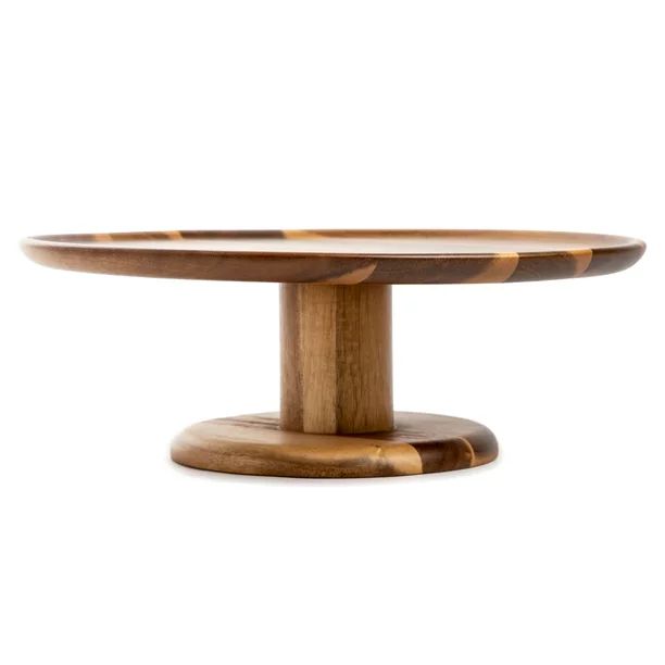 Better Homes & Gardens Acacia Wood Round Cake Stand - Walmart.com | Walmart (US)