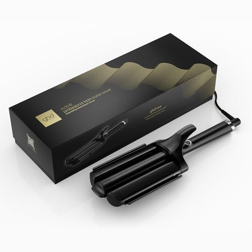 GHD Wave Triple Barrel Hair Waver, Black, Professional Ceramic Styling Tool for Beach Waves, 1.3 Inch Barrels, 365°F Temperature Control | Amazon (US)