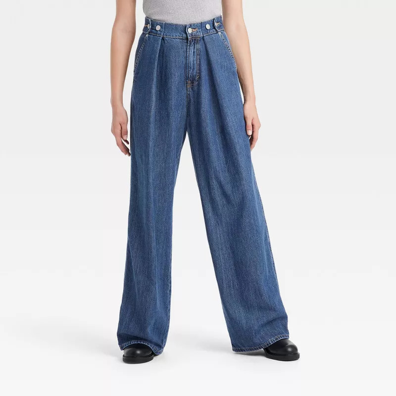 Women's High-Rise Two Way Denim Trousers - Universal Thread™ | Target